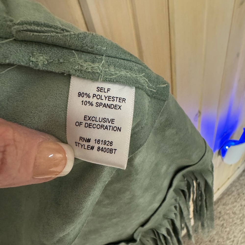 Blue Velvet suede like vest - Picture 4 of 4